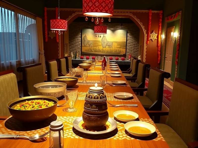 Animal Restaurant Pongal event with traditional South Indian decorations and dishes