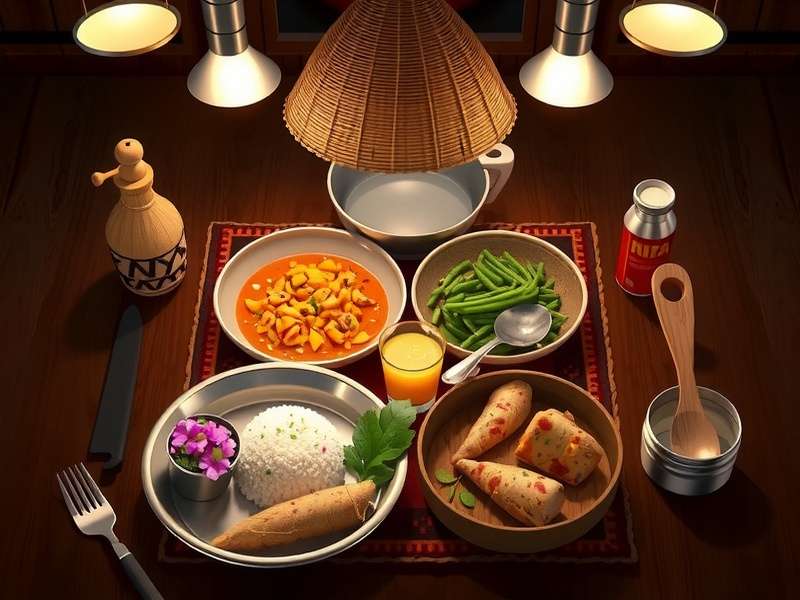 Animal Restaurant Indian player guide showing optimal kitchen setup for Indian dishes